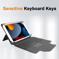 Casing Tablet Universal dengan Keyboard untuk Tablet 9-11 Inci Kulit PU Sederhana Model Bisnis dengan Penyangga Lipat Grosir OEM/ODM/Private Label