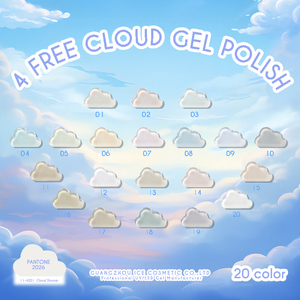 4 vernis à ongles en gel Cloud Gel Polish PANTONE Cloud White <span class=keywords><strong>Nude</strong></span> Pastel Tones, style minimaliste, respectueux de l'environnement, longue tenue, sans produits chimiques nocifs - Product Image 4