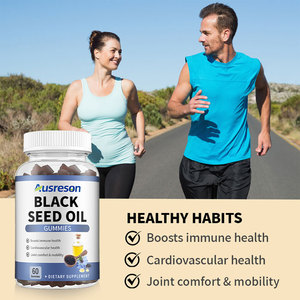Gomitas de Aceite de Semilla Negra Orgánica de Marca Privada Ausreson OEM, Gomitas de Ashwagandha a Granel - Product Image 2