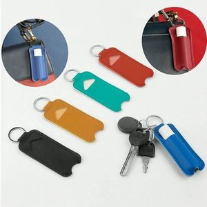 Premium Leather Lipstick <b>Holder</b> with Keychain, 5-Color Multi-Function Case for Office Corporate Gifts - Product Image 6