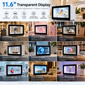 จอแสดงผล OLED โปร่งใสขนาด 11.6 นิ้ว ความละเอียด Full HD รองรับการสัมผัส 10 จุด สำหรับตั้งโต๊ะ ใช้สำหรับโชว์สินค้าในร้านค้าปลีก เพื่อการโฆษณาและโปรโมชั่น - Product Image 6