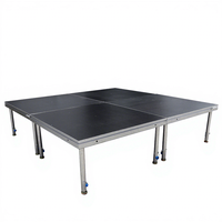 Plateforme de Scène Mobile Détachable en Alliage d'Aluminium et Verre, Pliable, pour Événements, Concerts, Mariages, Structures de Scène Portables