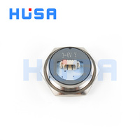 Interrupteurs à bouton-poussoir ultra-courts HUSA 25 mm, étanches, momentanés, avec contrôle de lumière LED, 6V 12V 24V, interrupteurs à bouton-poussoir fins et courts