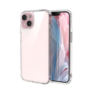 Ultra Thin Clear Case For iPhone 15 14 11 12 13 Pro XS Max PC Plus 13 Mini Back Cover latest ins phone case