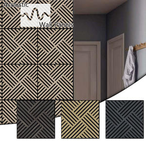 แผ่น PVC อะคูสติกผนังอะคูสติกแผ่นไม้อัดซับเสียง MDF สำหรับตกแต่งแบบ DIY ติดตั้งง่าย - Product Image 1