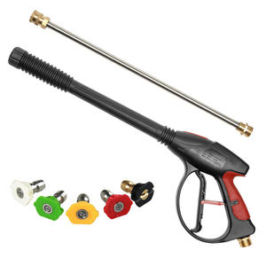 Pistolet de lave-auto <span class=keywords><strong>haute</strong></span> <span class=keywords><strong>pression</strong></span> 4000psi avec extension de 19 pouces 5 buses à connexion rapide et <span class=keywords><strong>lance</strong></span> de remplacement 4000psi 19 pouces - Product Image 1