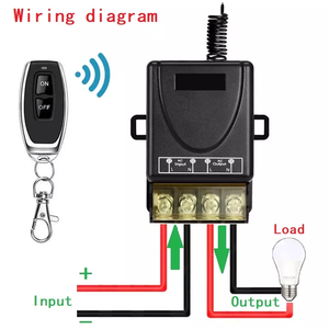 Récepteur RF sans fil 433 MHz 1 canal DC12-80V personnalisé, interrupteur électrique à télécommande RF ABS, ensemble de couvercles de serrure de porte, 2 boutons, piles AAA - Product Image 6