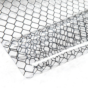 0.3mm x 1.37m x 30m iletken temiz oda ESD şeffaf PVC ızgara petek ile antistatik kapı perdeleri - Product Image 2