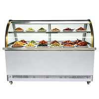 Vitrine Réfrigérée Commerciale pour Fruits et Légumes, Table Réfrigérée pour Plats Froids, Réfrigérateur à Air pour la Conservation des Produits Frais
