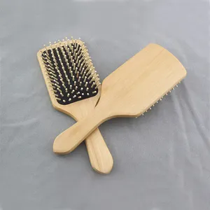 Natural Wooden Bamboo Paddle Row Styling Comb Home Use Anti Static Beauty comb Relax Head Heat Resistant Fiber Ins Hair Comb