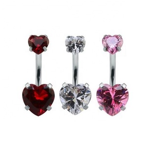 Anillo de Ombligo Gaby, Doble Corazón, Acero Quirúrgico 316L, Joyería para Piercing Corporal, Gran Venta - Product Image 2