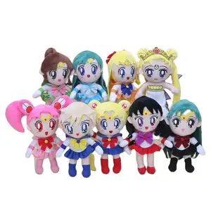 25CM Bonito Soldado Sailor Moon Cat Kawaii Tsukino Usagi Coletar Para Crianças Presente Bonito Anime Plush Toy Doll Pillow