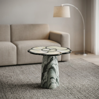 Table basse en marbre naturel, style luxe léger, pour salon, appartement, hôtel, maison, mobilier de luxe pour VIP