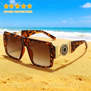 New arrivals thời trang sang trọng thiết kế thương hiệu Stylish oversized Đen vuông khung UV bảo vệ Shades Sunglasses For Men phụ nữ - Product Image 5