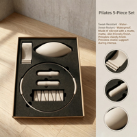 Kit de Pilates 5 pièces avec logo personnalisé, anneau de musculation en silicone, haltères, anneau de Pilates, ensemble cadeau pour entraînement