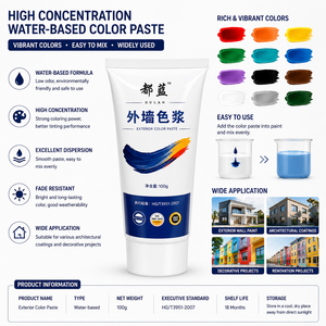Pâte de pigment universelle à base d'eau, agent de coloration puissant à base d'eau pour peinture murale - Product Image 1