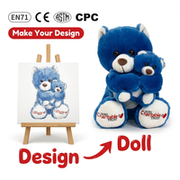 Jouet en peluche personnalisé en tissu de coton OEM ODM, animal en peluche moelleux, pour anniversaire, promotion de centre de marketing, certifié CPC EN71, avec logo