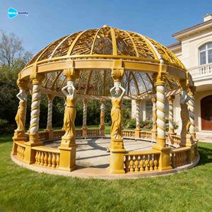 Escultura de Arte Paisagística para Jardim Externo, Design de Gazebo com Coluna Quadrada de Mármore Sólido Europeu Premium - Product Image 3