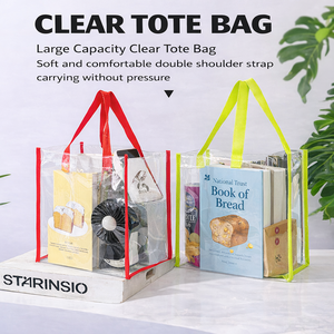 Sac de plage réutilisable imperméable de style nouveau, sac de shopping holographique, sac en PVC transparent, logo imprimé personnalisé, sacs fourre-tout transparents - Product Image 2