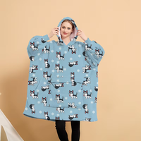 Vente en gros d'usine, couverture à capuche en polaire sherpa surdimensionnée, couverture à capuche en polaire sherpa surdimensionnée et moelleuse pour l'hiver, pour adultes