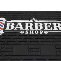Accessoires de barbier, tapis de salon pour cheveux, logo personnalisé écologique, tapis de barbier magnétique, matériau PVC/caoutchouc, tapis de table de salon de barbier
