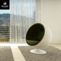 Sphérique Simple Canapé Chaise Hôtel Showroom Designer Style Moderne Minimaliste Tissu Pivotant Fauteuil espace Ball Chair.