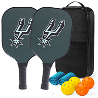 Set de Regalo de Raqueta de Pickleball de Fibra de Carbono con Bolsa Cruzada, para Deportes al Aire Libre, Certificado por la USAPA, 40x20x1.4cm