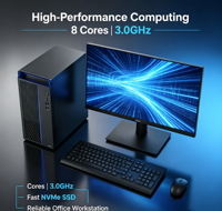 Terminal Kantor Perusahaan Hygon C86-3G Octa-Core 3.0GHz, RAM 16GB, SSD NVMe 512GB, GPU Diskrit 2GB, Mini Tower Kompak 15L
