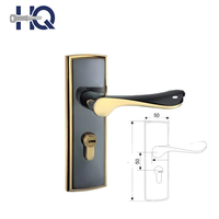 Cerradura de Puerta Interior de Estilo Europeo con Manija Silenciosa para Dormitorios, Acero Inoxidable Satinado, Aleación de Zinc, Aluminio, Latón, Cerraduras Universales para Hoteles