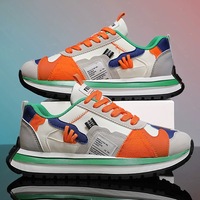 Chaussures de sport colorées à tige haute, lacées, pour la course à pied, toutes saisons, antidérapantes, en coton, tendance mode, été, hiver, printemps, automne