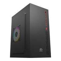 Célèbre conception SNOWMAN Mini ITX Mid Tower PC boîtier de jeu avec plaque latérale en acier noir châssis de jeu PC de bureau