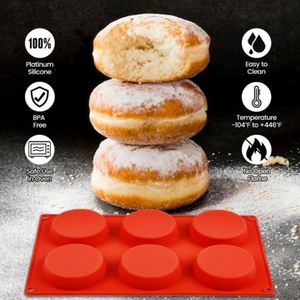 Moules de cuisson en silicone pour sandwichs petit-déjeuner, muffins, whoopie pies, pain de maïs, mini-œufs, haute qualité, sans BPA, qualité alimentaire - Product Image 4