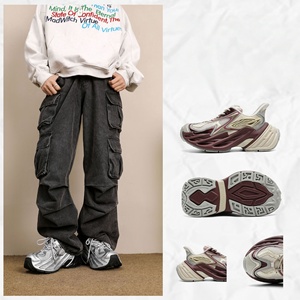 New Men's Dad <b>Shoes</b> Fashionable Trendy Casual Sports <b>Shoes</b> Thick EVA Midsole Rubber Outsole Slip-On Closure <b>Height</b> <b>Increasing</b> - Product Image 2
