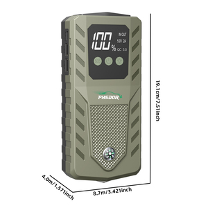 Démarreur de batterie portable multifonction 21800mAh avec courant de crête de 2800A, lumière LED et fonctions de sécurité pour voiture, camion, moto - Product Image 4
