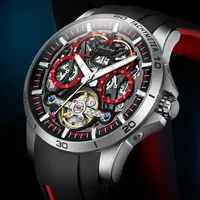 Jam Tangan Mekanik Otomatis Mark Fairwhale Pioneer Series Racing Tali Karet Cair Alami Cadangan Daya 42 Jam Bercahaya FW-6120