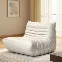 Canapé Chesterfield nordique en tissu, une place, gonflable, réglable, pieds en pin, style luxe léger, 3 positions inclinables, pour salon ou bureau