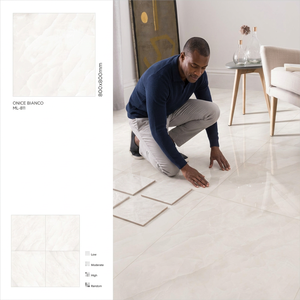 Roman Beige Glossy Marble Look Porcelain Floor <b>Tiles</b> Digital Glazed Premium 80x80cm Design - Product Image 3
