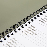 Meilleur vendeur 2026 logo d'entreprise personnalisé carnet de mots de passe d'adresse de connexion Internet avec onglets