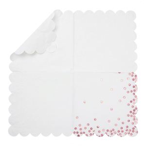 Serviettes en papier jetables pour restaurant, 13x13 pouces, 3 plis, à pois festonnés, 18 g/m², en pâte de bois, carrées, 4 plis, emballage moderne - Product Image 4
