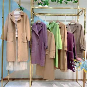 Abrigo de tweed de doble cara de alta calidad para mujer, moda otoño-invierno 2022, de segunda mano con descuento, largo medio - Product Image 1