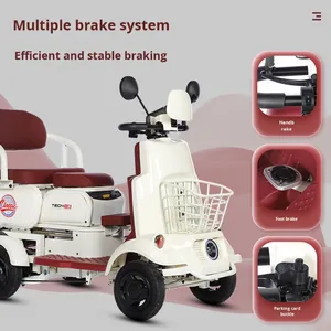 Tipo de cuerpo abierto de alta velocidad pequeña movilidad ancianos ocio uso doméstico triciclo eléctrico de pasajeros alimentado por batería <span class=keywords><strong>para</strong></span> mujeres - Product Image 2