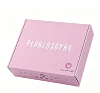 Scatola per Spedizioni Personalizzata Ecologica e Riciclabile, Resistente, con Logo, Rosa, Lussuosa, in Cartone Ondulato, Stampa Personalizzata