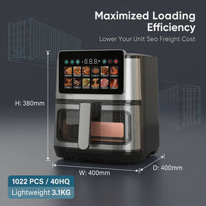 Freidora de Aire Digital de Acero Inoxidable de 15L, Sin Aceite, Multifunción para Uso Doméstico, Instalación Sobre la Estufa, En Stock - Product Image 4