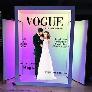 <b>Picture</b> Booth Magazine Hot Sale Portable Selfie <b>Battery</b> <b>Powered</b> Color Change Led <b>Light</b> For - Product Image 1