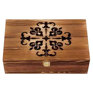 Personalizado 8 compartimentos rústico madeira café chá saco armazenamento organizador titular caixa