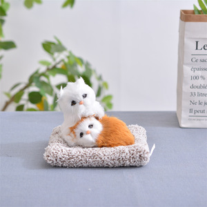 200g solide blanc Simulation mère enfant chat chien voiture ornement écologique bambou charbon de bois <span class=keywords><strong>d</strong></span>ésodorisant mignon peluche <span class=keywords><strong>d</strong></span>écoratif - Product Image 4