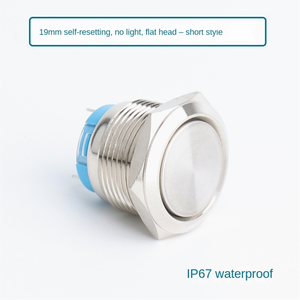 YUHE 19MM Stainless Steel Button Flat Head No <b>Light</b> IP65 Automotive & Industrial Use - Product Image 6