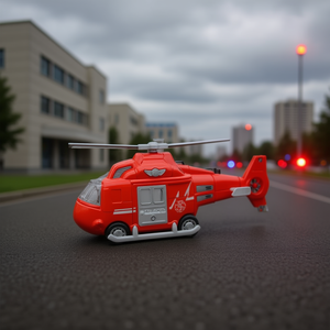 Hélicoptère d'urgence avec embrayage, 23 cm, avec lumière et son, pour jeux d'enfants - Product Image 3