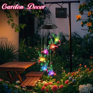 Luces Solares Impermeables Modernas con Forma de Campanas de Viento, Decoración Navideña para Colgar en el Árbol de Navidad con Diseño de Muñeco de Nieve y Reno, Luces Decorativas para Exteriores - Product Image 2