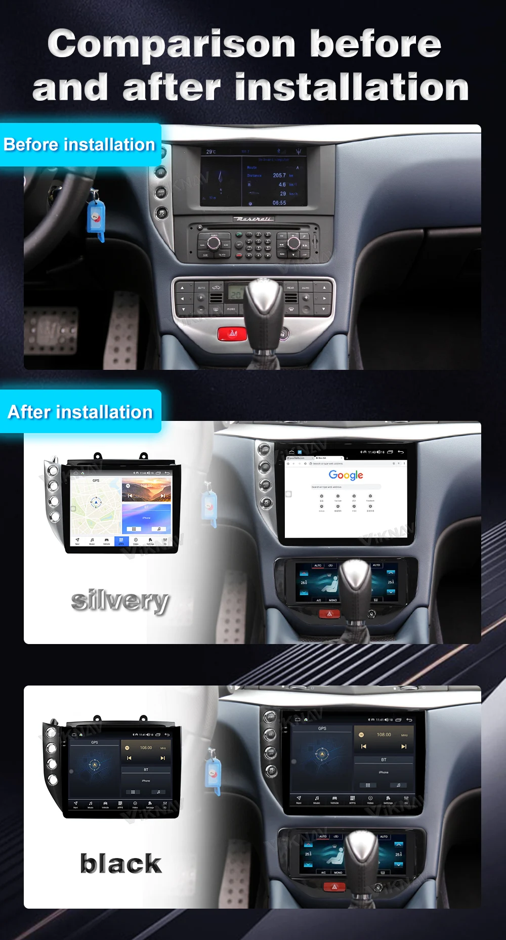 Android 12 Car Stereo for Maserati Granturismo 2007-2017